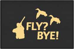 Fly? Bye! Duck Silhouette Door Mats