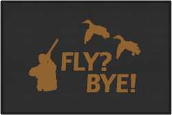 Fly? Bye! Duck Silhouette Door Mats