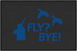 Fly? Bye! Duck Silhouette Door Mats