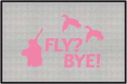 Fly? Bye! Duck Silhouette Door Mats