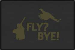 Fly? Bye! Pheasant Silhouette Door Mats