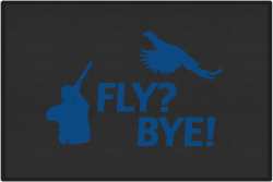 Fly? Bye! Pheasant Silhouette Door Mats