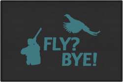 Fly? Bye! Pheasant Silhouette Door Mats