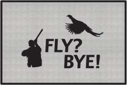 Fly? Bye! Pheasant Silhouette Door Mats