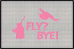 Fly? Bye! Pheasant Silhouette Door Mats