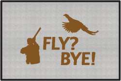 Fly? Bye! Pheasant Silhouette Door Mats