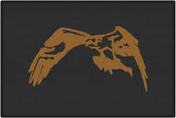 Sea Hawk Eagle Silhouette Door Mats