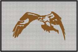 Sea Hawk Eagle Silhouette Door Mats