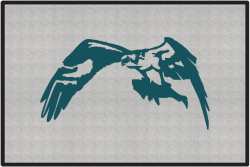 Sea Hawk Eagle Silhouette Door Mats