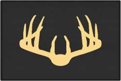 Nice Rack 3 Deer Silhouette Door Mats
