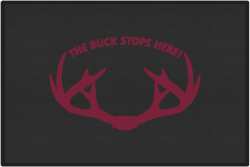 The Buck Stops Here Rack Silhouette Door Mats