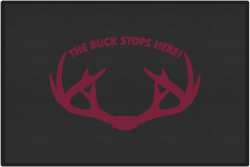 The Buck Stops Here Rack Silhouette Door Mats