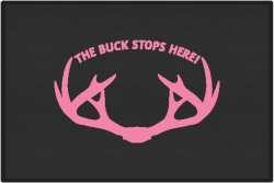 The Buck Stops Here Rack Silhouette Door Mats