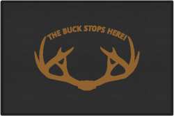 The Buck Stops Here Rack Silhouette Door Mats