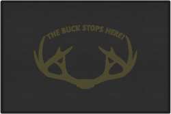 The Buck Stops Here Rack Silhouette Door Mats