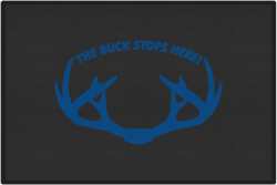 The Buck Stops Here Rack Silhouette Door Mats