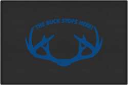 The Buck Stops Here Rack Silhouette Door Mats