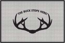 The Buck Stops Here Rack Silhouette Door Mats