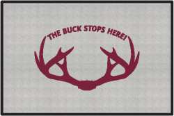 The Buck Stops Here Rack Silhouette Door Mats