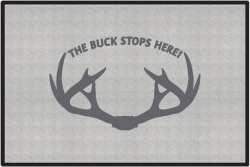 The Buck Stops Here Rack Silhouette Door Mats
