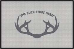 The Buck Stops Here Rack Silhouette Door Mats