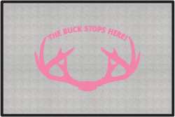 The Buck Stops Here Rack Silhouette Door Mats