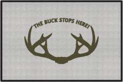 The Buck Stops Here Rack Silhouette Door Mats