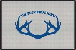 The Buck Stops Here Rack Silhouette Door Mats