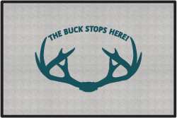 The Buck Stops Here Rack Silhouette Door Mats