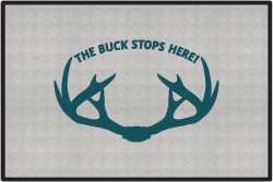 The Buck Stops Here Rack Silhouette Door Mats