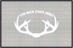 The Buck Stops Here Rack Silhouette Door Mats