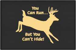 You can Run Whitetail Deer Silhouette Door Mats