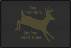 You can Run Whitetail Deer Silhouette Door Mats