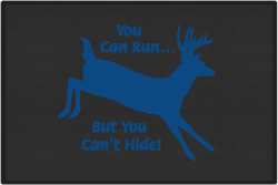 You can Run Whitetail Deer Silhouette Door Mats