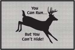 You can Run Whitetail Deer Silhouette Door Mats