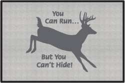 You can Run Whitetail Deer Silhouette Door Mats