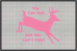 You can Run Whitetail Deer Silhouette Door Mats