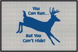 You can Run Whitetail Deer Silhouette Door Mats