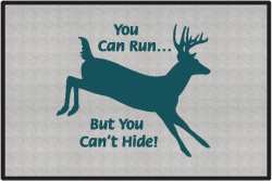 You can Run Whitetail Deer Silhouette Door Mats