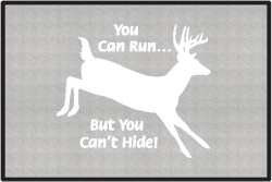 You can Run Whitetail Deer Silhouette Door Mats