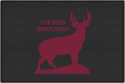 The Buck Stops Here Deer Silhouette Door Mats