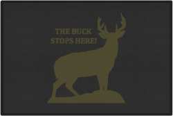 The Buck Stops Here Deer Silhouette Door Mats