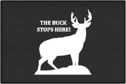 The Buck Stops Here Deer Silhouette Door Mats