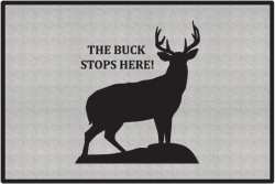 The Buck Stops Here Deer Silhouette Door Mats