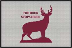 The Buck Stops Here Deer Silhouette Door Mats