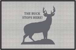 The Buck Stops Here Deer Silhouette Door Mats