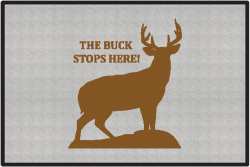 The Buck Stops Here Deer Silhouette Door Mats