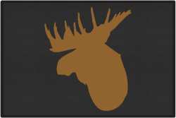 Moose Profile Silhouette Door Mats