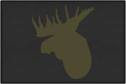 Moose Profile Silhouette Door Mats