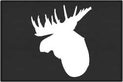 Moose Profile Silhouette Door Mats